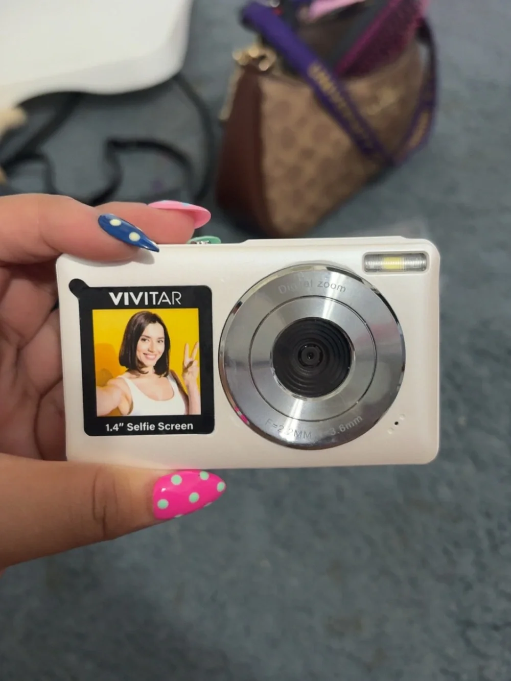 Compact Digital Camera - White with Silver Lens